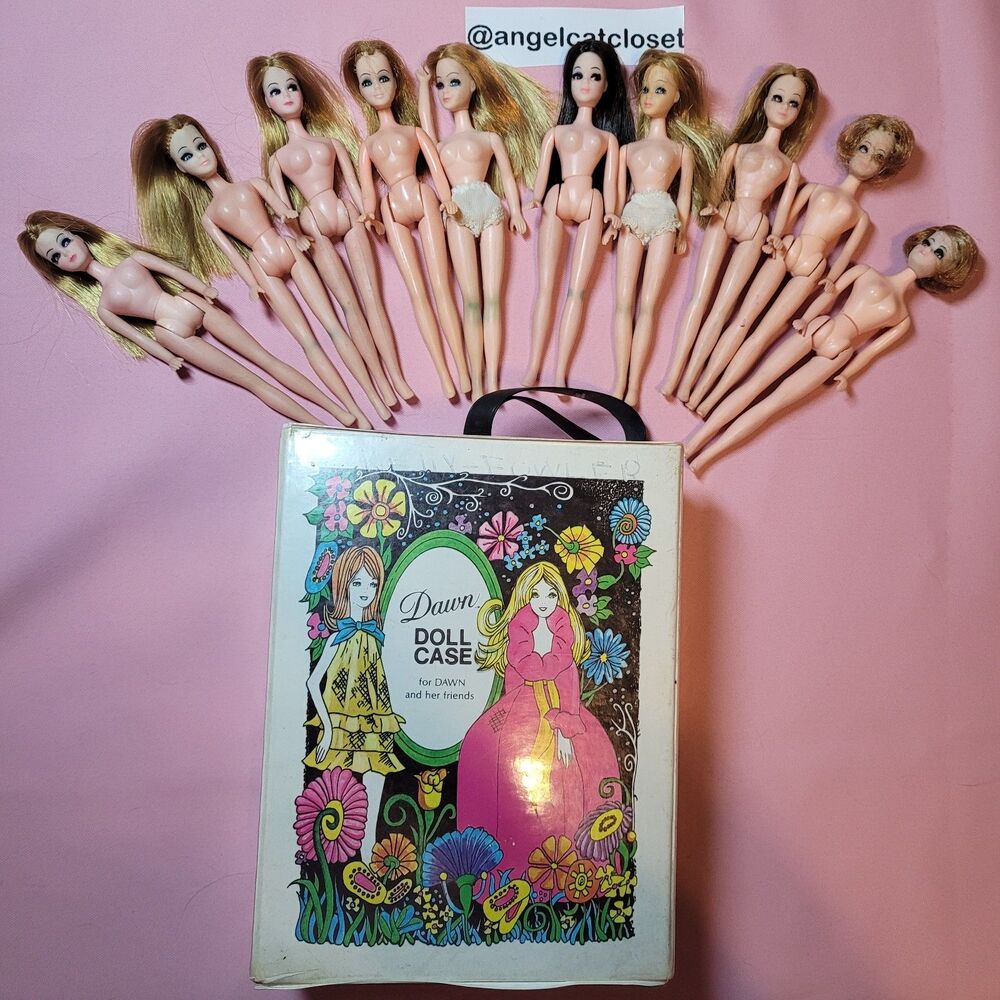 Lot 10 Vintage 1970 Topper Dawn Fashion Dolls Friends Retro Barbie Toy Toys 70s